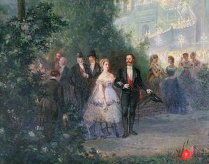 Esti parti a Tuileriákban, 1867. június 10. olaj, vászon 218257 részlete